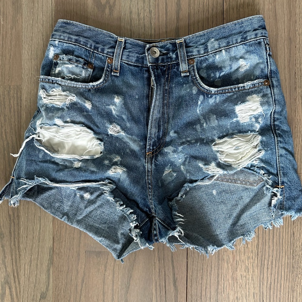 Rag and Bone Justine Distressed Denim Shorts